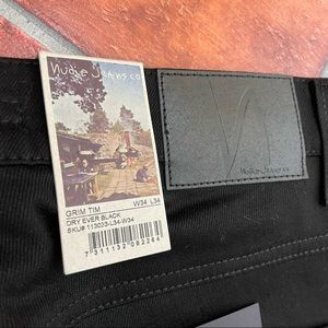 NWT Nudie Grim Tim Everblack Jeans